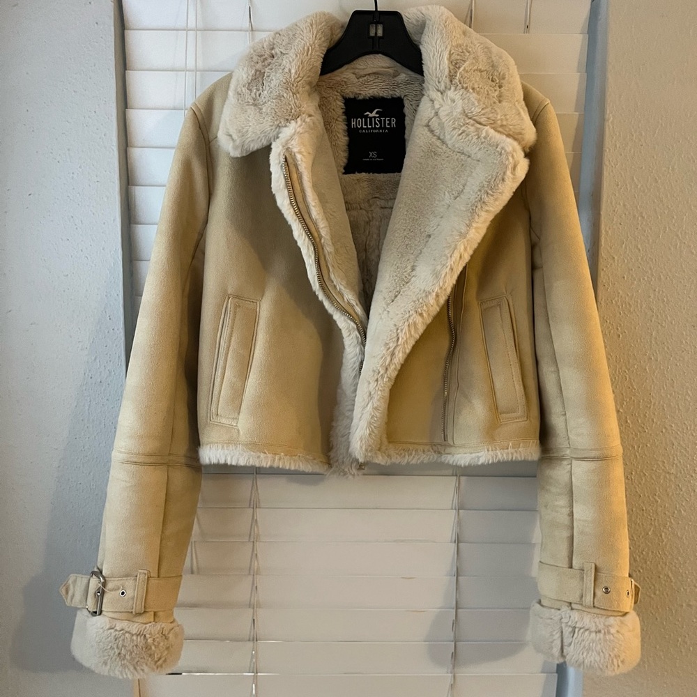 Hollister Shearling Biker Jacket
